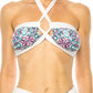 TWO PIECE FLORAL PRINTS CRISS CROSS HALTER BIKINI Wäre Rare Fashion