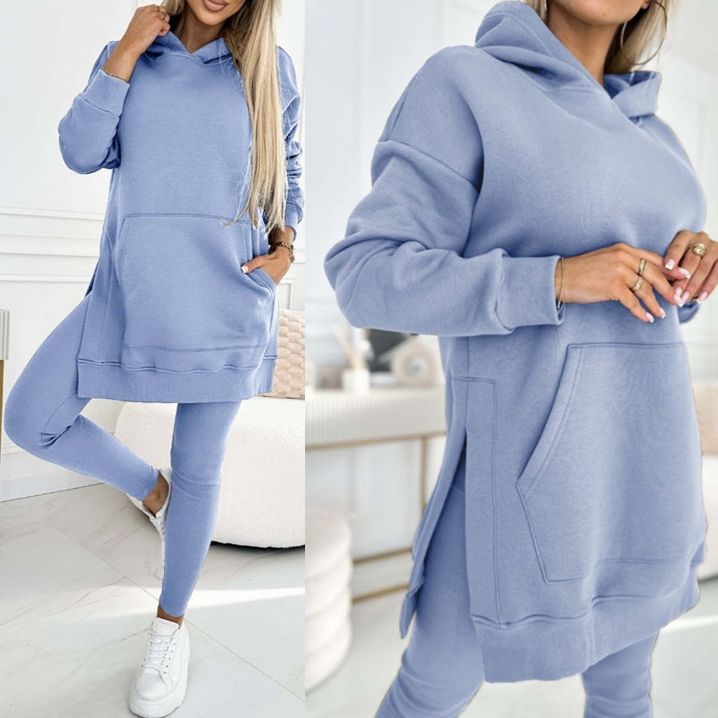 Sports Casual Hooded Sweater Thickened Underwear Leggings Two-piece Suit Wäre Rare