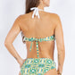 TWO PIECE FLORAL PRINTS CRISS CROSS HALTER BIKINI Wäre Rare Fashion
