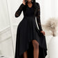 Lace High-Low V-Neck Dress Wäre Rare Trend