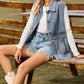 Sleeveless Collared Neck Denim Top with Pockets Wäre Rare Trend