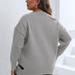Plus Size Cutout V-Neck Sweater Wäre Rare Trend