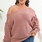 ONE SHOULDER BEADED SWEATER Wäre Rare Trend