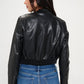 Zip Up Cropped Bomber Jacket Wäre Rare Trend