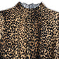 Leopard Flounce Sleeve Wide Leg Jumpsuit Trendsi