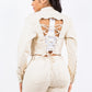 Laced Back Cropped Jacket Wäre Rare Trend
