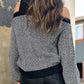 Mock Neck Cold Shoulder Sweater Wäre Rare Trend