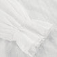 RUFFLED DOT APPLIQUE COLLARD NECK TOP AND SHORTS SET WARE