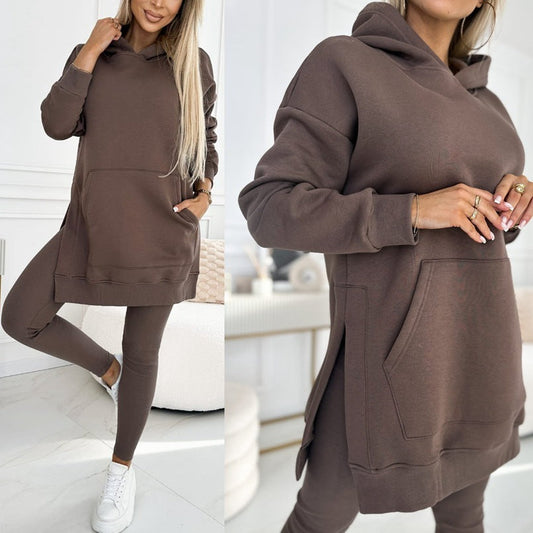 Sports Casual Hooded Sweater Thickened Underwear Leggings Two-piece Suit Wäre Rare