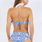 TWO PIECE FLORAL PRINTS CRISS CROSS HALTER BIKINI Wäre Rare Fashion