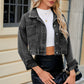 Pocketed Button Up Dropped Shoulder Denim Jacket Wäre Rare Trend
