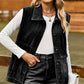Sleeveless Collared Neck Denim Top with Pockets Wäre Rare Trend