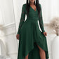 Lace High-Low V-Neck Dress Wäre Rare Trend