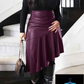 FAUX LEATHER FLOUNCED SKIRT WARE RARE