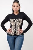 COZY CORSET PRINTED TOP Wäre Rare