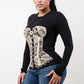 COZY CORSET PRINTED TOP Wäre Rare