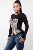 COZY CORSET PRINTED TOP Wäre Rare
