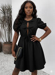BOW TIE FRONT MINI DRESS Wäre Rare Fashion