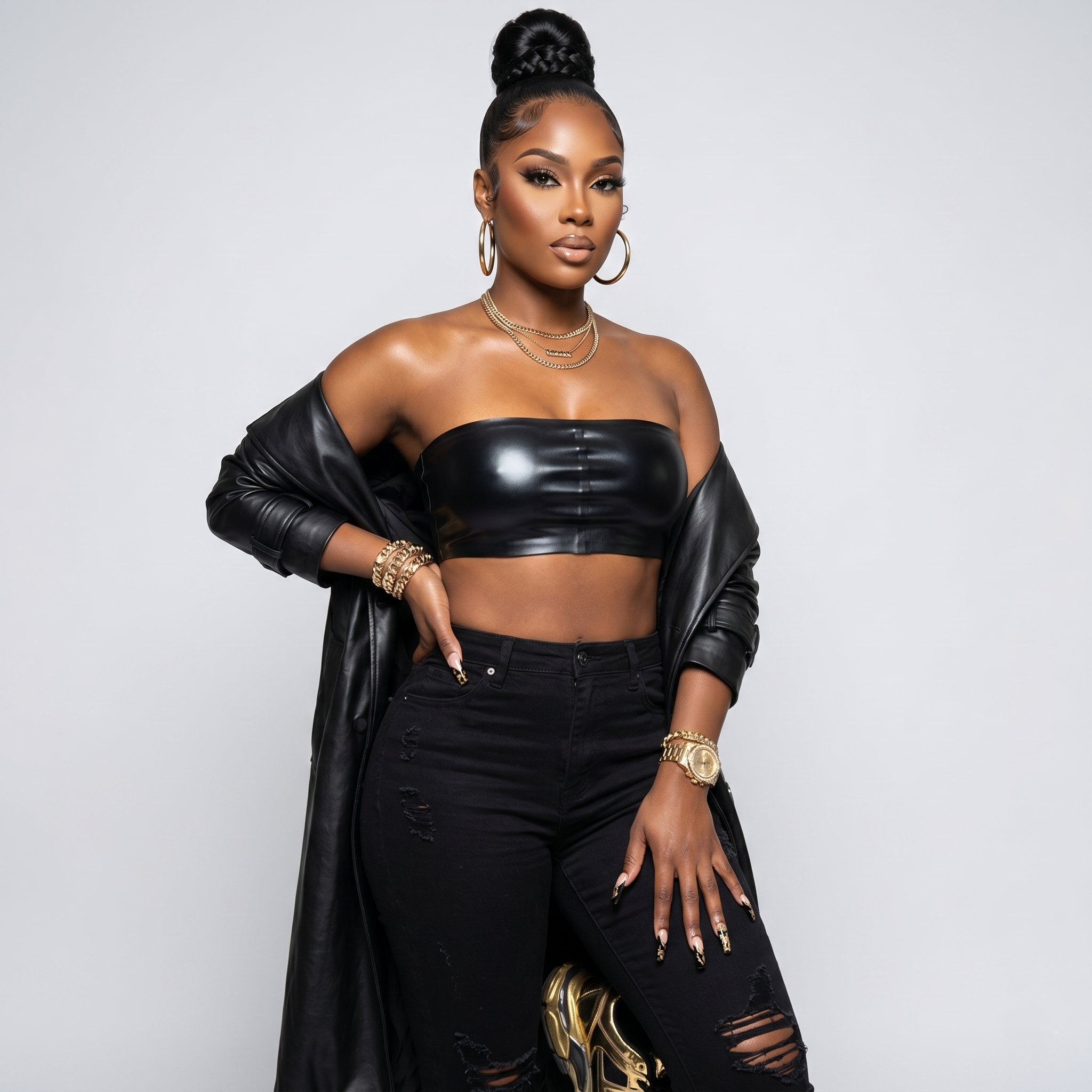 Faux Leather Bandeau Wäre Rare