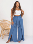 Plus Size Tied Slit Wide Leg Pants ware rare trend
