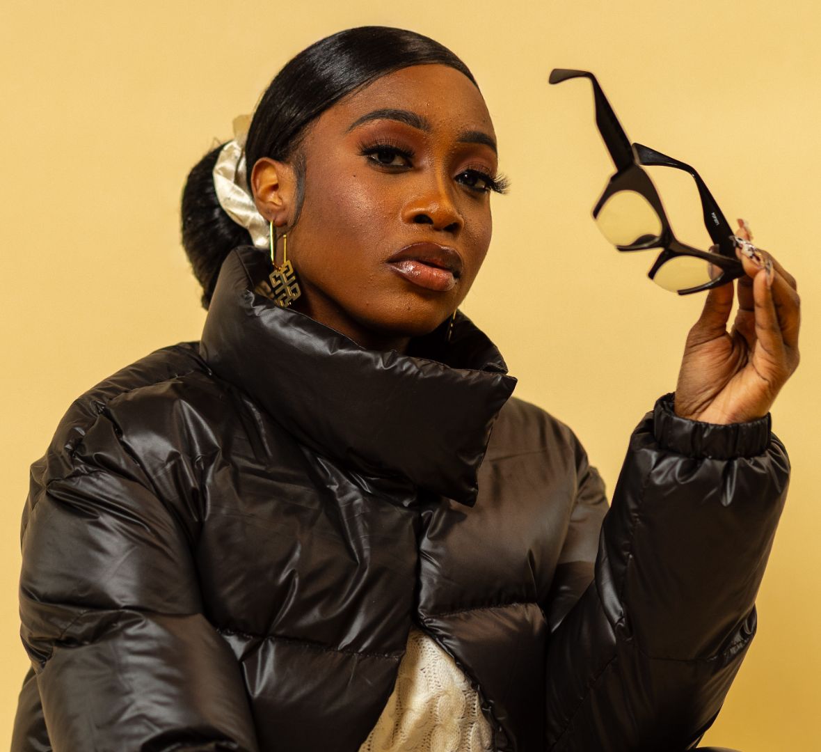 BLACK BOLERO PUFFER JACKET WARE RARE