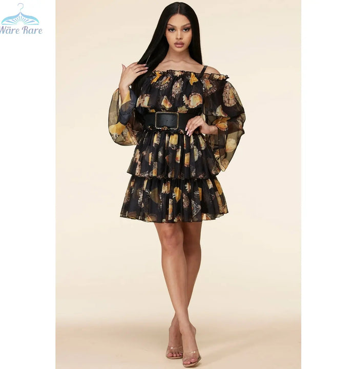 Chiffon Mini Dress - Wäre Rare