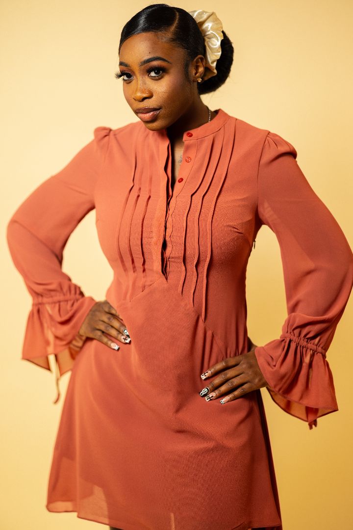 Petra Bib Pleated Dress Wäre Rare