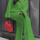 RIBBED OFF SHOULDER SWEATER SET