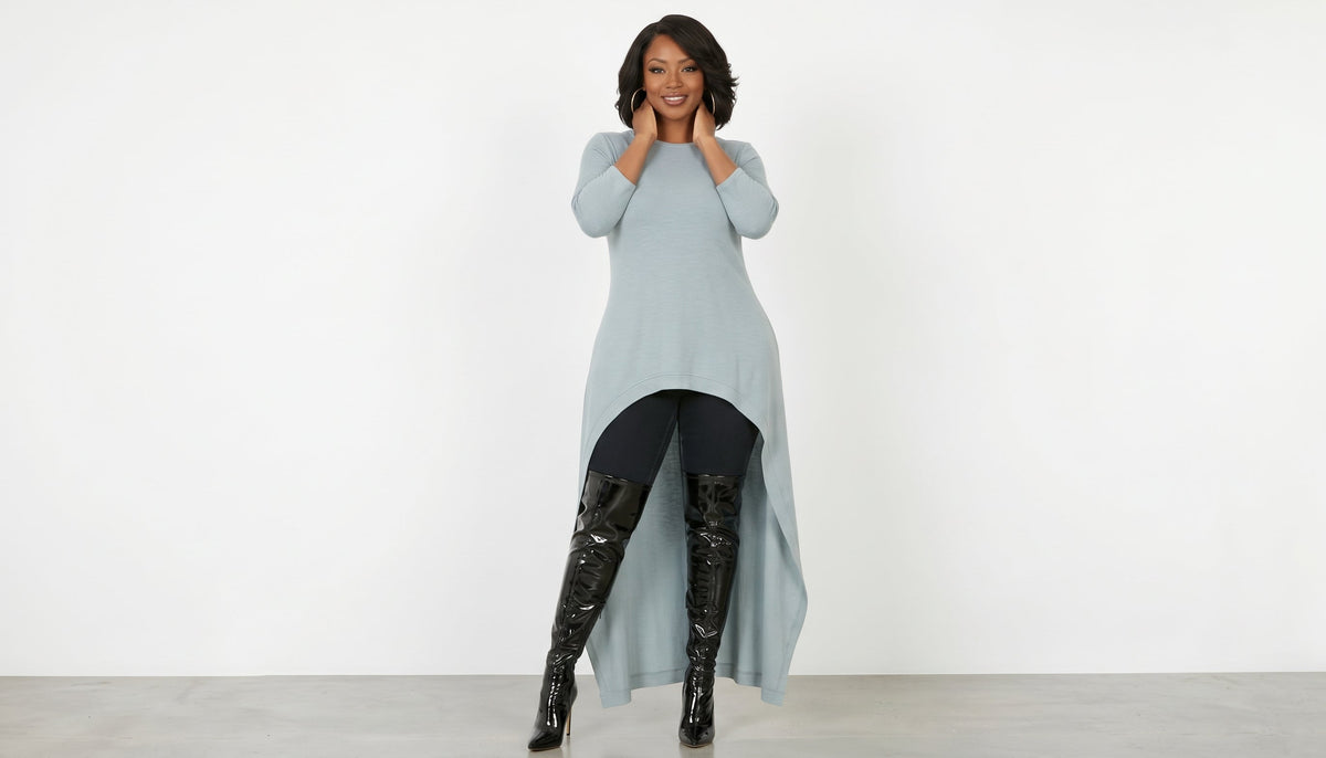 High-Low Longline 3/4 Sleeve Top Wäre Rare