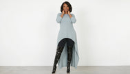 High-Low Longline 3/4 Sleeve Top Wäre Rare