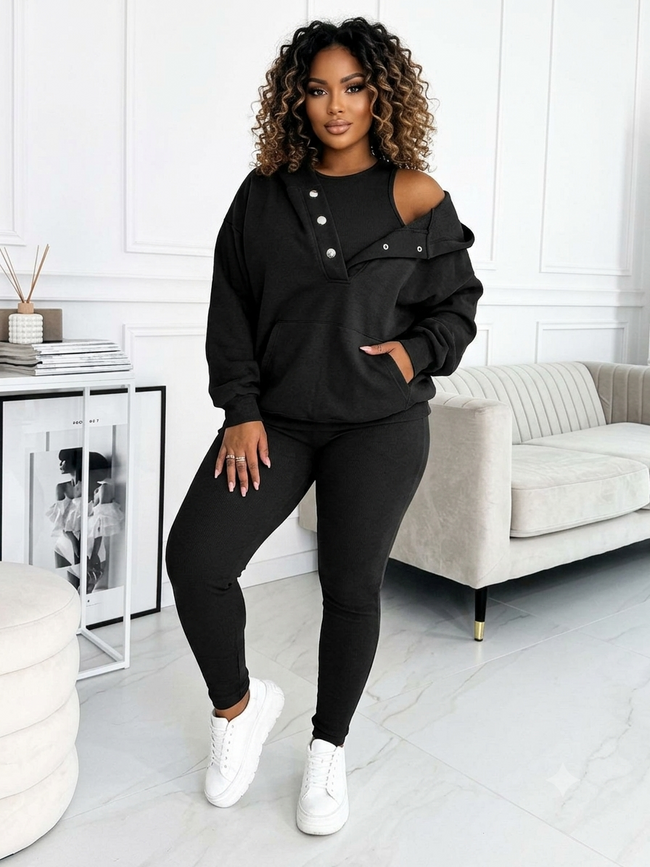 3pcs Hooded Sweatshirt Legging Set WARE RARE J