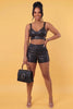 Midnight Chic Leather Two-Piece Set WARE RARE