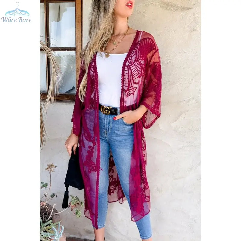 Maxi Kimono Cardigan - Wäre Rare