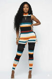 Stripe Multi Rib Jumpsuit Wäre Rare