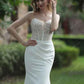 Plunging V-neck Beaded Wedding Dress Wäre Rare