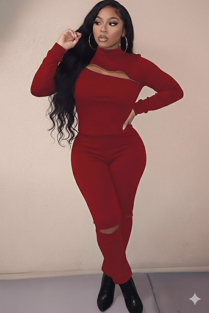 zipped round neck set Wäre Rare