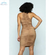 Turtle Neck Ruched Dress - Wäre Rare