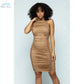 Turtle Neck Ruched Dress - Wäre Rare