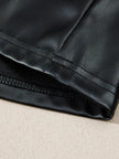 Faux Leather Ruffle Hem Sleeveless Mini Dress Simply Love