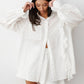 RUFFLED DOT APPLIQUE COLLARD NECK TOP AND SHORTS SET WARE