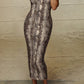 ANIMAL PRINT V NECK CAMI DRESS Wäre Rare Trend
