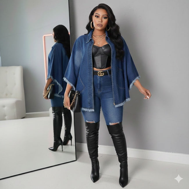 BATWING DENIM JACKET WARE RARE J