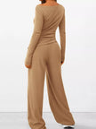 Long Sleeve Top and Wide Leg Pants Set Simply Love