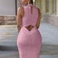 CUT OUT MOCK NECK DRESS Wäre Rare Trend