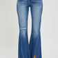 FRONT SLIT FRAYED JEANS Wäre Rare Trend