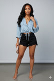 Denim cropped top Miss Sparkling