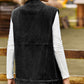 Sleeveless Collared Neck Denim Top with Pockets Wäre Rare Trend