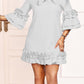 FRILLED THREE-QUARTER SLEEVE DRESS Wäre Rare Trend