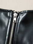 Faux Leather Ruffle Hem Sleeveless Mini Dress Simply Love