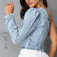 ONE SHOULDER DENIM TOP Wäre Rare Trend